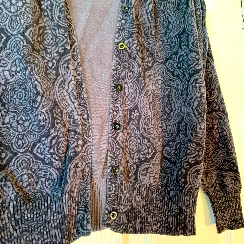 St johns bay cardigan grey black soft long sleeve